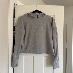 Paddletek Pickleball Fleece Cropped Women's Hoodie Gray Small